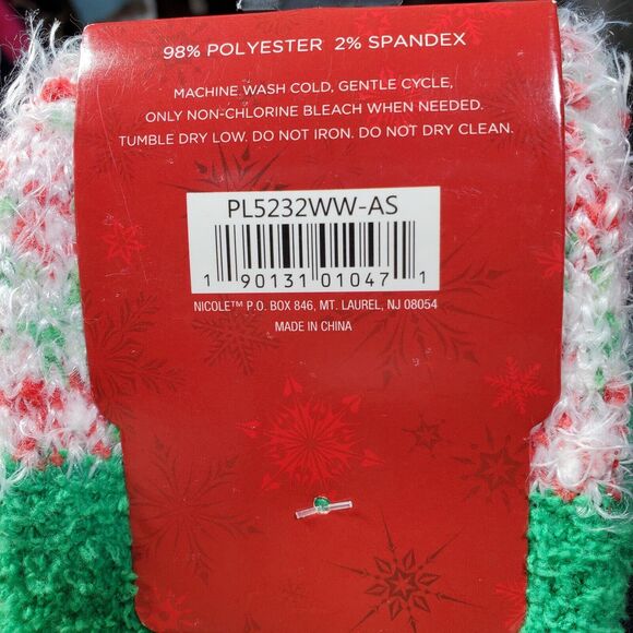 Christmas Socks Lot 3 Pairs Womens Shoe Sz 4-10 Soft Holiday Gift Stocking Stuff - Picture 6 of 9